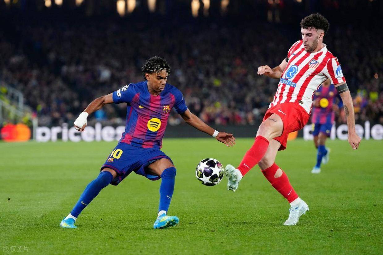 欧冠1/4决赛次回合：马德里竞技vs巴塞罗那，亚马尔单挑大都会防线的极限考验夜